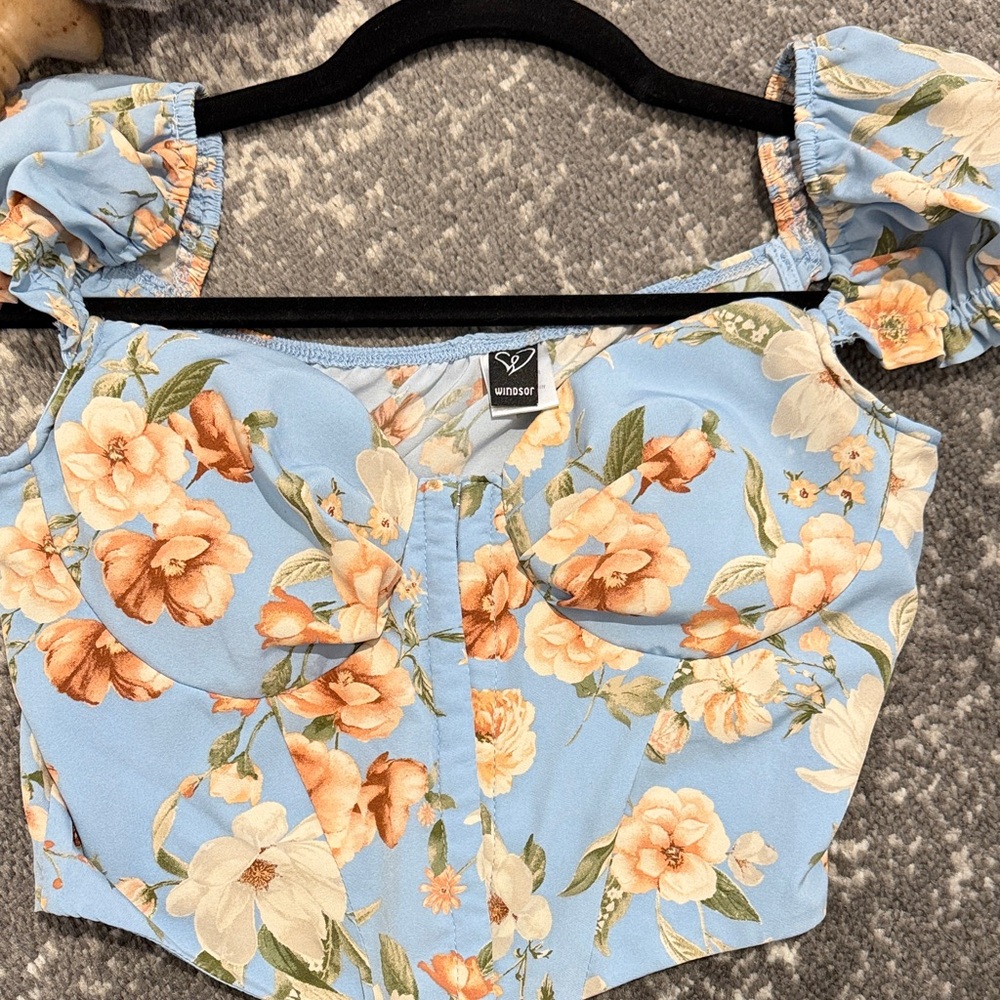 Windsor Light Blue Floral Blouse